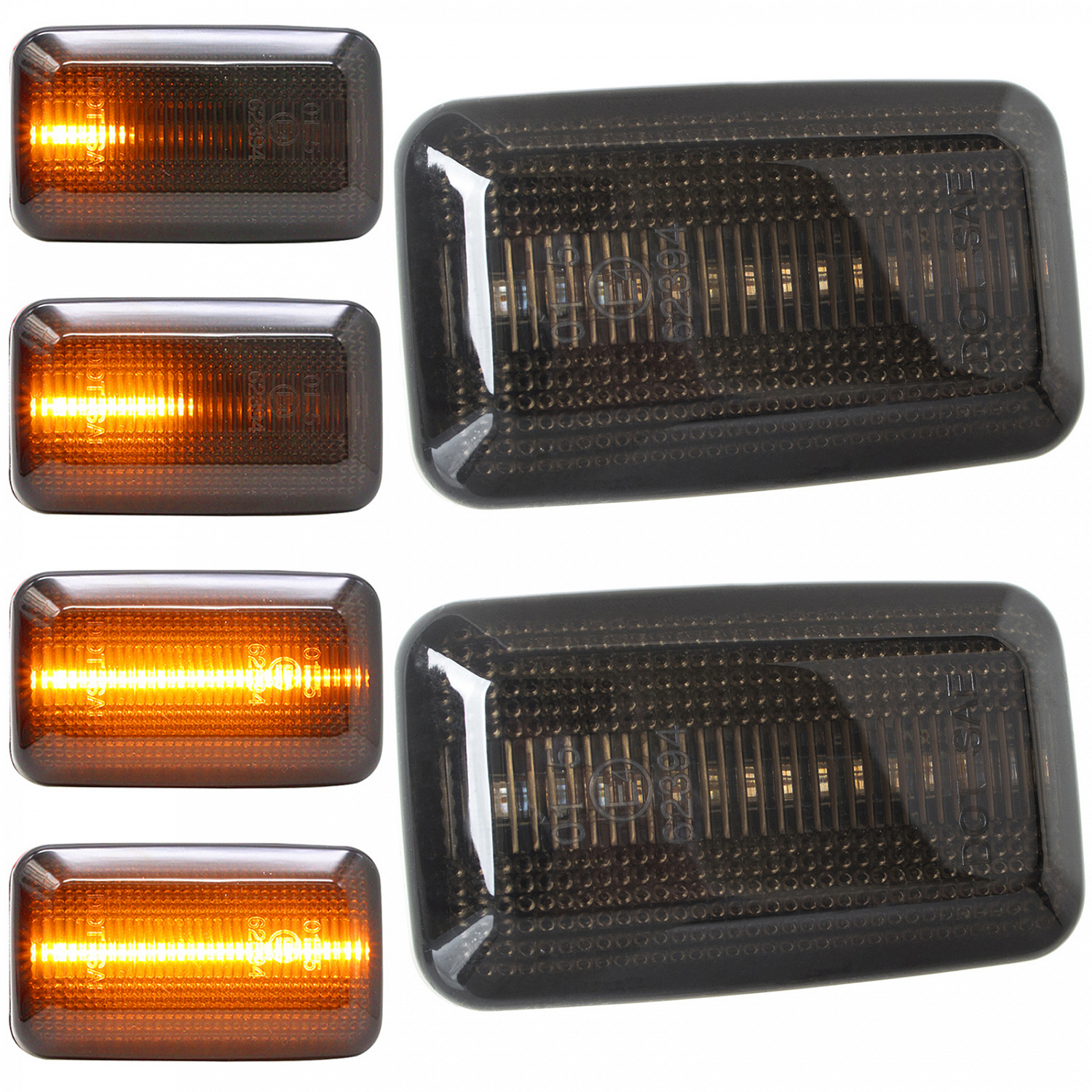 Audi 100 C3 80 B3 80 B4 A6 C4 бічний поворотник LED SMOKE DYNAMIC 2 шт.